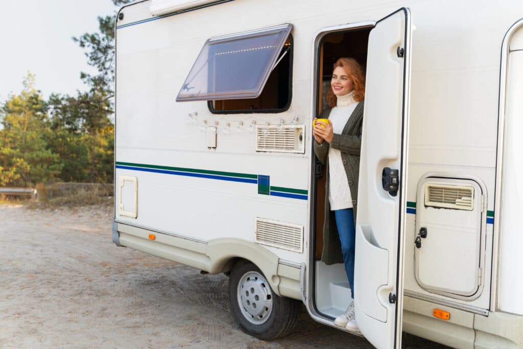 Camping-car avec panneau solaire