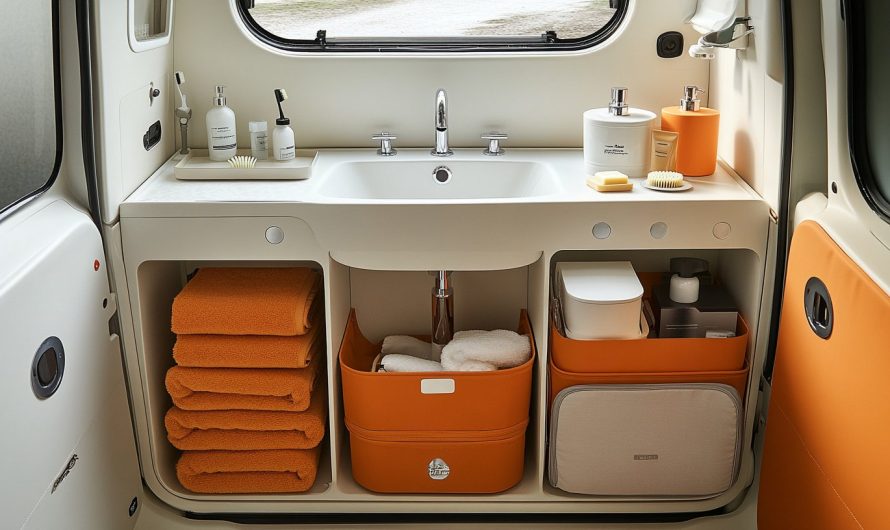 Les accessoires indispensables pour une salle de bain dans un camping-car